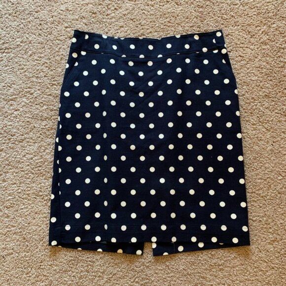 Navy and white polka dot skirt - Picture 1 of 3